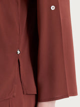 Camicia con manica risvoltabile in Voile Stretch Marroni Donna - Ragno