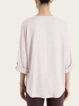 Camicia con manica risvoltabile in Voile Stretch Rosa Donna - Ragno