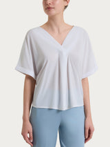 Blusa con manica kimono in Voile Stretch Bianchi Donna - Ragno
