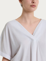 Blusa con manica kimono in Voile Stretch Bianchi Donna - Ragno