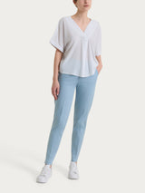 Blusa con manica kimono in Voile Stretch Bianchi Donna - Ragno