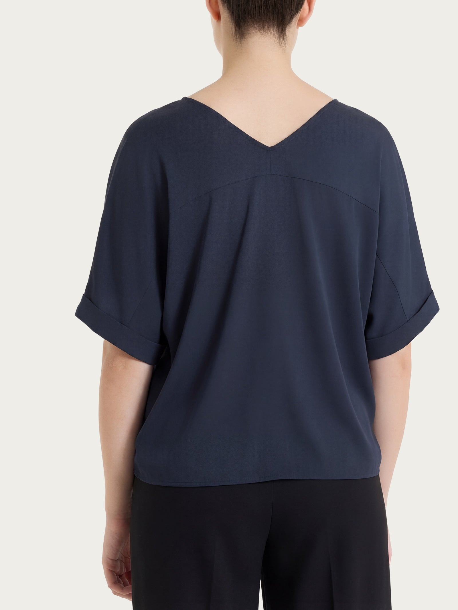Blusa de manga kimono para mujer Azul elástico - Ragno