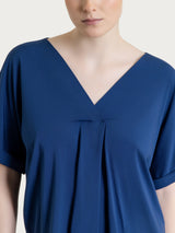 Blusa de manga kimono para mujer Azul elástico - Ragno