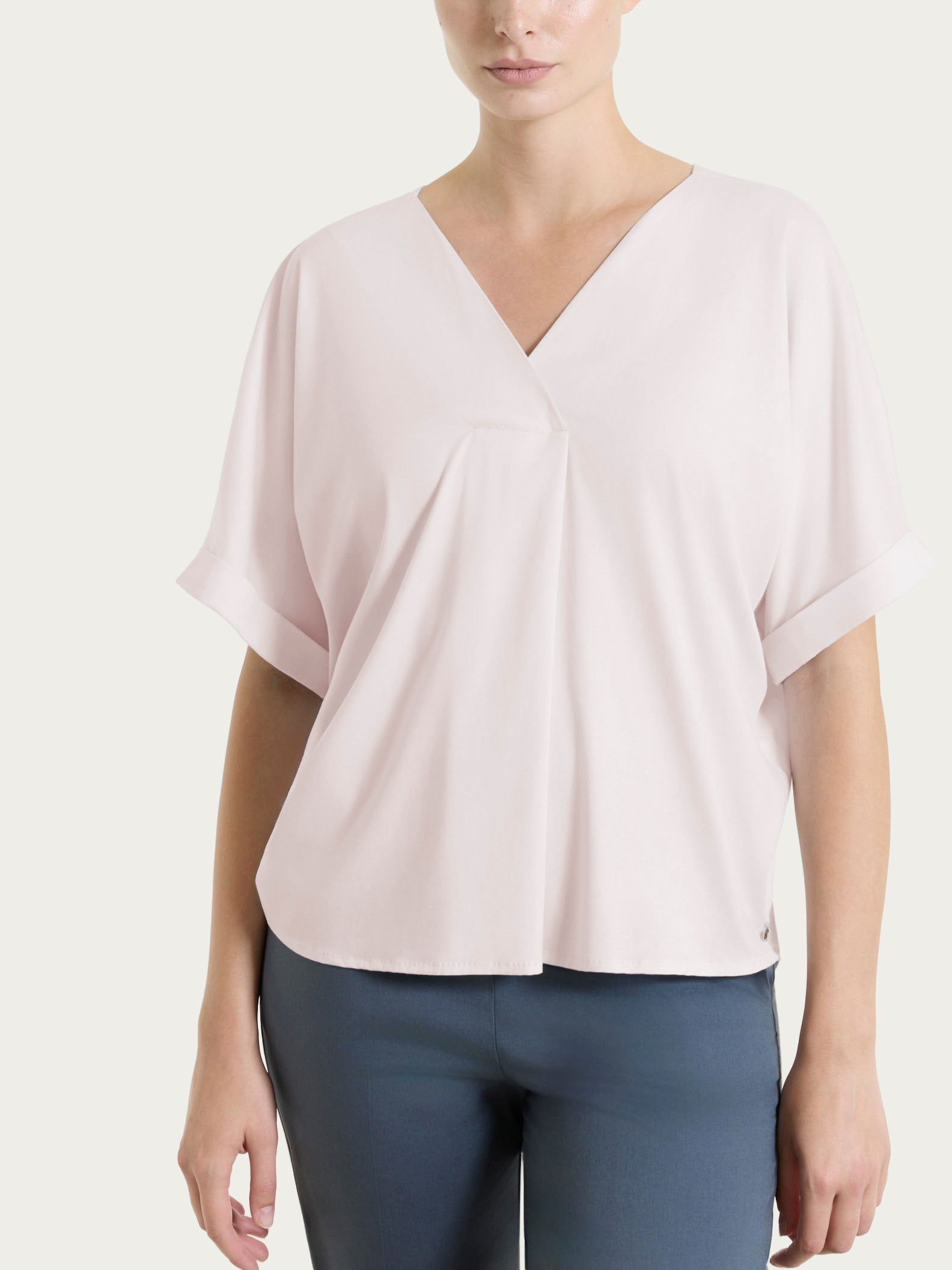 Blusa con manica kimono in Voile Stretch Rosa Donna - Ragno