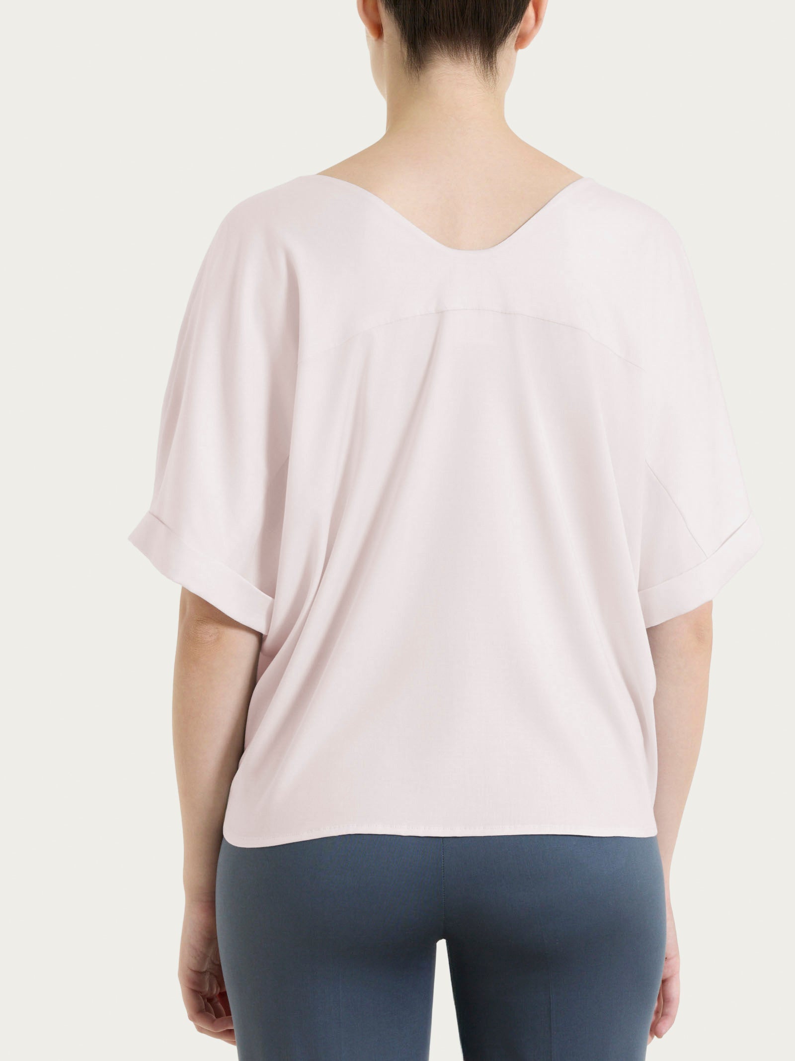 Blusa con manica kimono in Voile Stretch Rosa Donna - Ragno