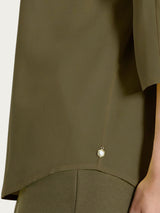 Blusa con manica 3/4 in Voile Stretch Verdi Donna - Ragno