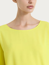 Blusa con manica 3/4 in Voile Stretch Gialli Donna - Ragno