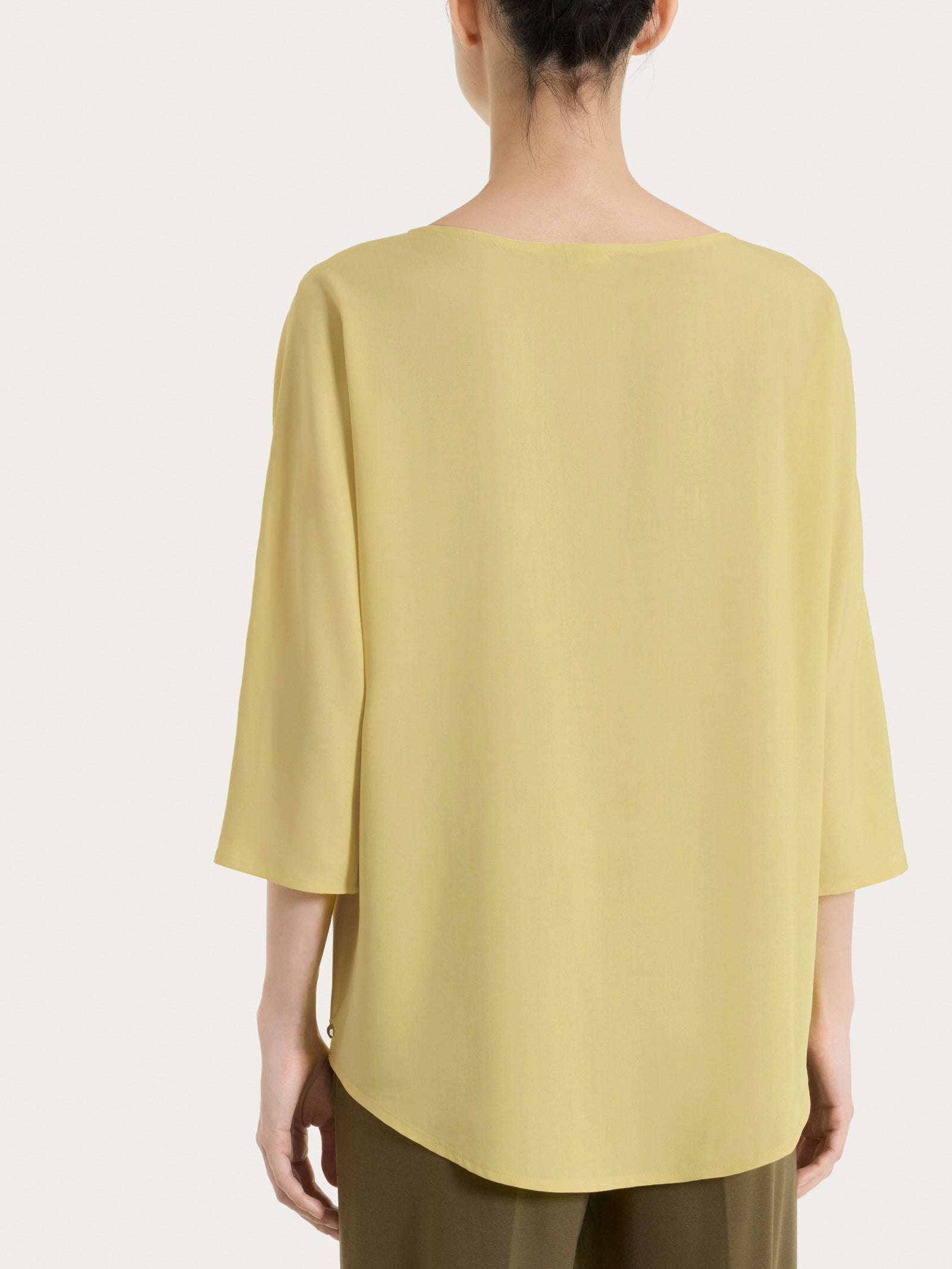 Blusa con manica 3/4 in Voile Stretch Verdi Donna - Ragno