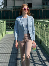 Blusa con manica 3/4 in Voile Stretch Azzurri Donna - Ragno