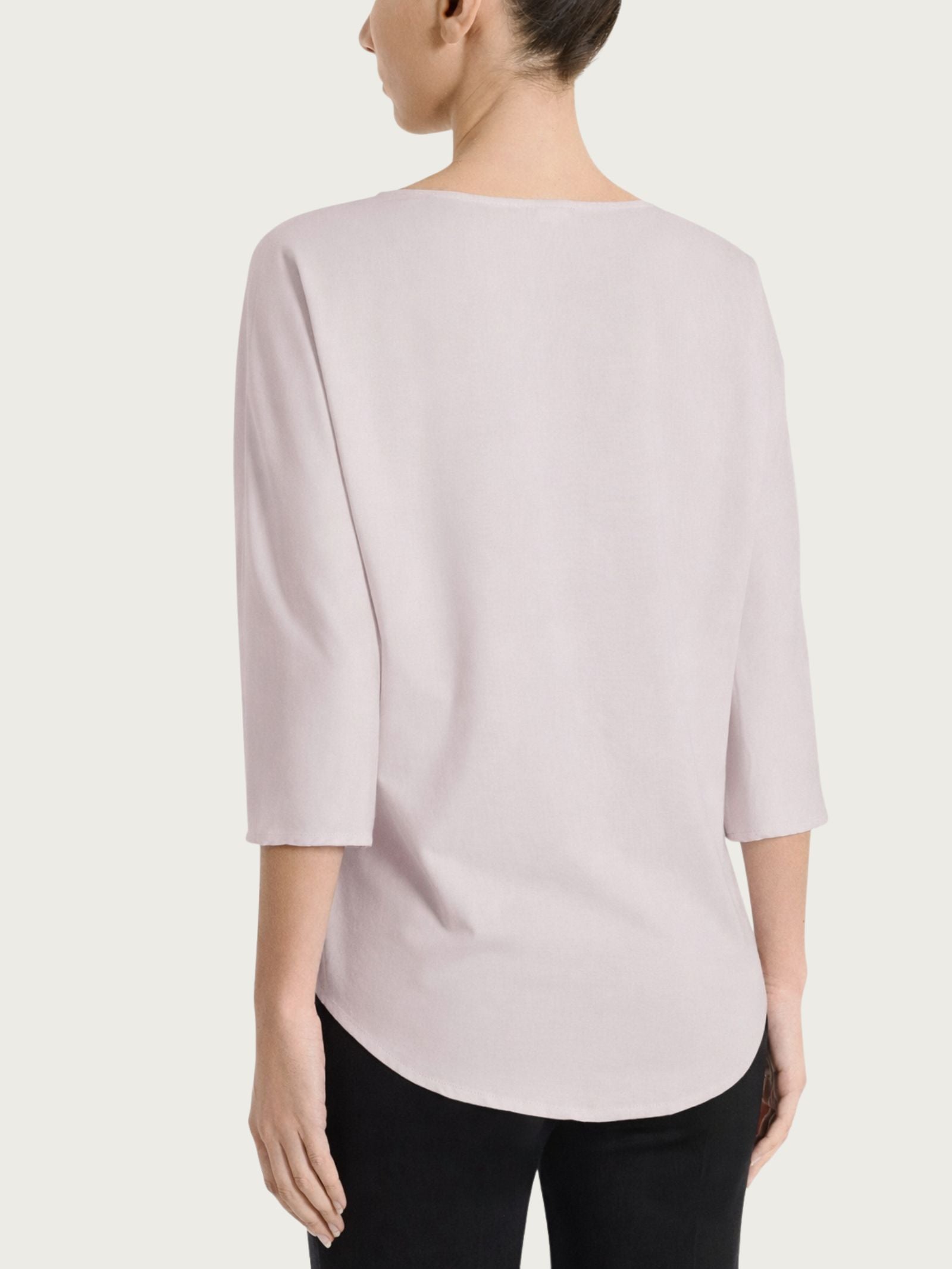 Blusa con manica 3/4 in Voile Stretch Rosa Donna - Ragno