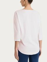 Blusa con manica 3/4 in Voile Stretch Rosa Donna - Ragno