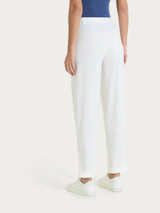 Pantalone a carota con tasche in Linen Super Fresh Bianchi Donna - Ragno