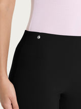 Pantalone capri con spacchetti in Linen Super Fresh Neri Donna - Ragno