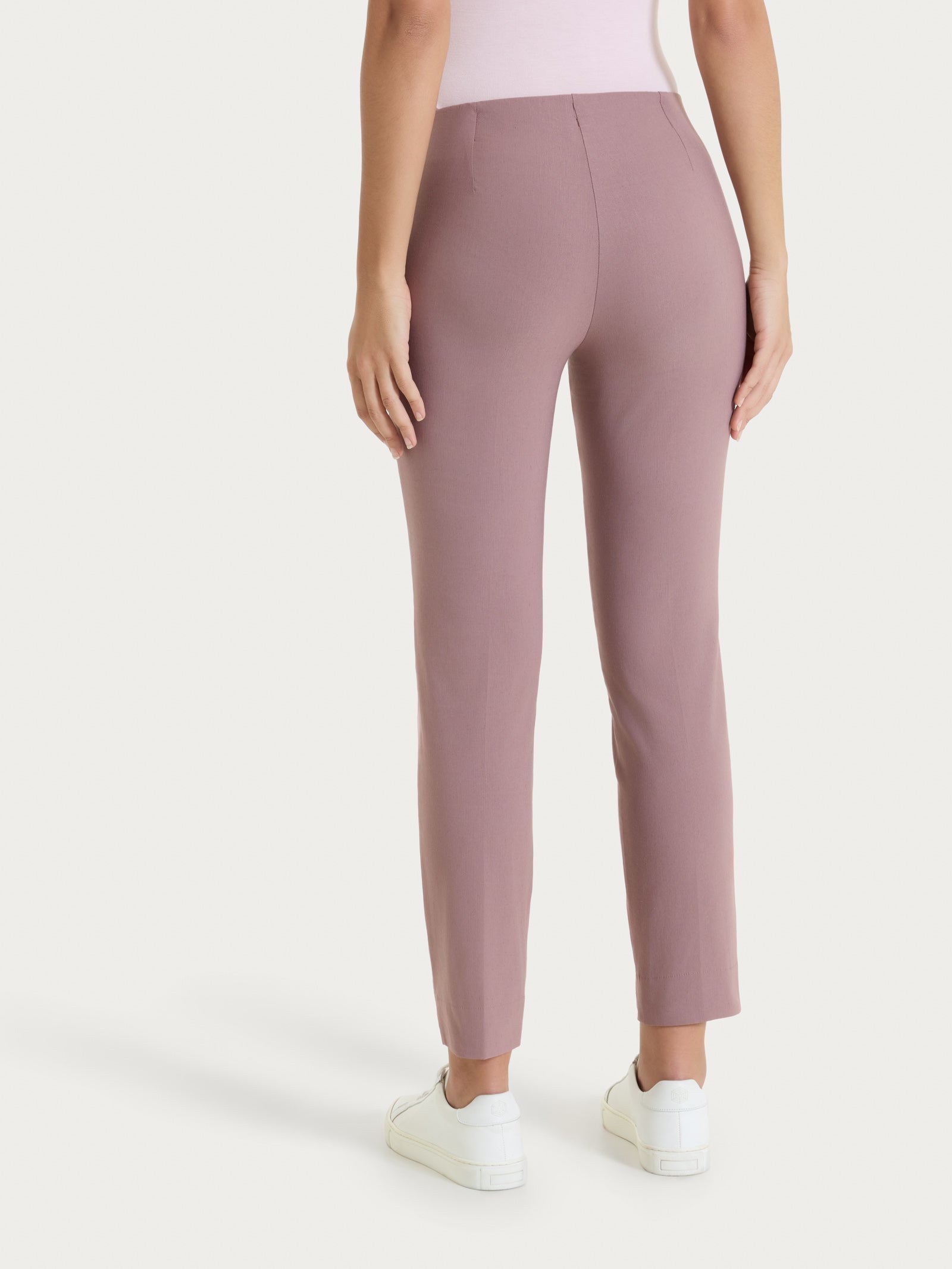 Pantalone capri con spacchetti in Linen Super Fresh Viola Donna - Ragno