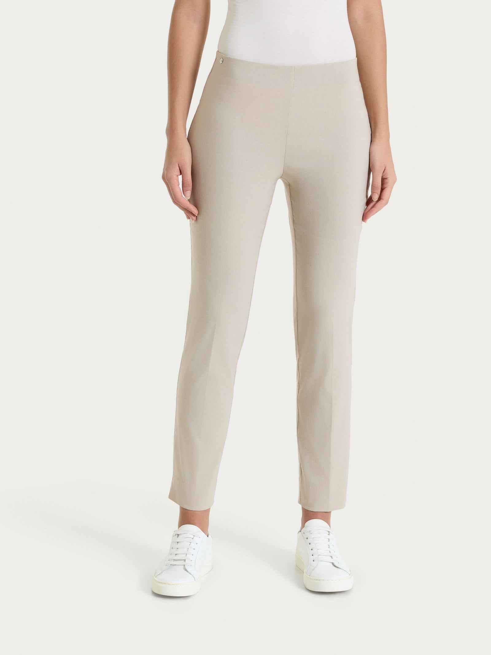 Pantalone capri con spacchetti in Linen Super Fresh Marroni Donna - Ragno