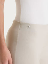 Pantalone capri con spacchetti in Linen Super Fresh Marroni Donna - Ragno