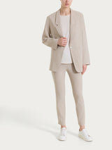 Pantalone capri con spacchetti in Linen Super Fresh Marroni Donna - Ragno