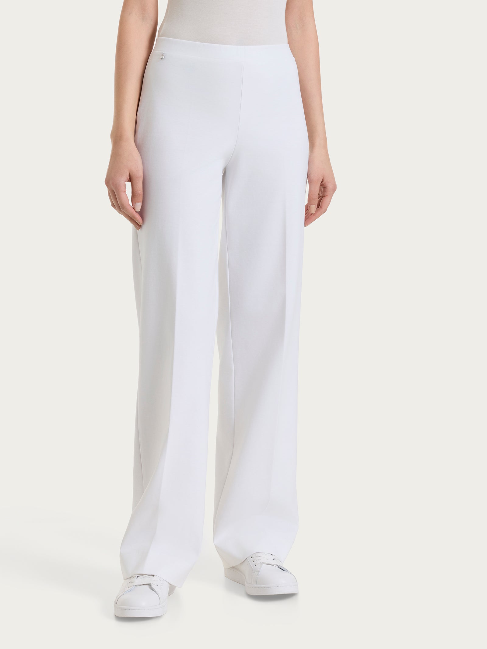 Pantalone ampio in Compact Light Bianchi Donna - Ragno
