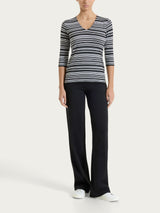 Pantalone ampio in Compact Light Neri Donna - Ragno