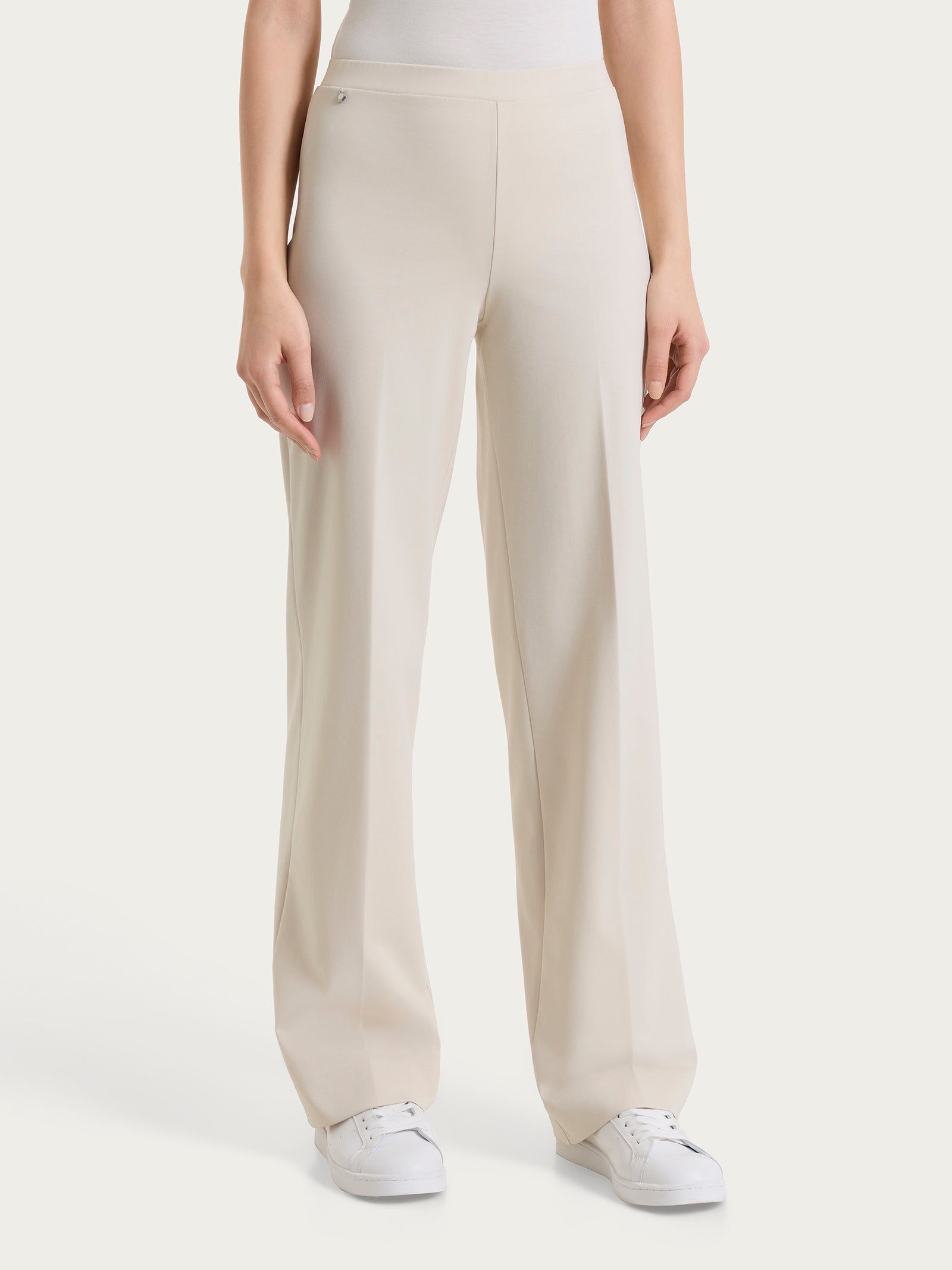 Pantalone ampio in Compact Light Bianchi Donna - Ragno