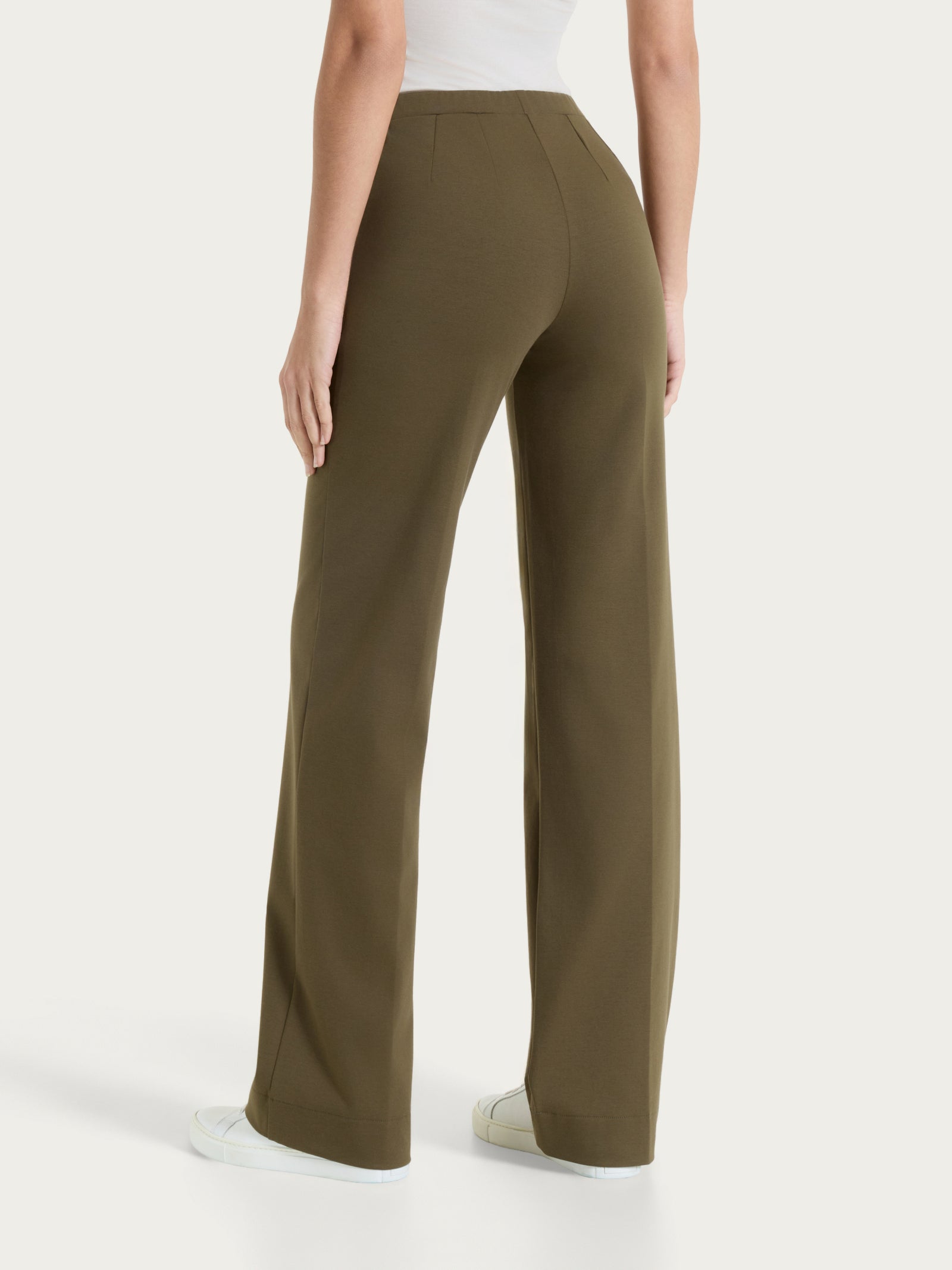 Pantalone ampio in Compact Light Verdi Donna - Ragno