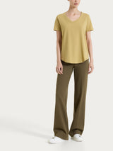 Pantalone ampio in Compact Light Verdi Donna - Ragno