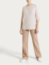 Pantalone ampio in Compact Light Marroni Donna - Ragno