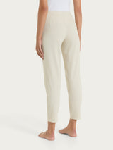 Pantalone a carota con tasche in Jersey di Cotone Bianchi Donna - Ragno