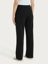 Pantalone ampio con tasche in  Jersey di Cotone Neri Donna - Ragno