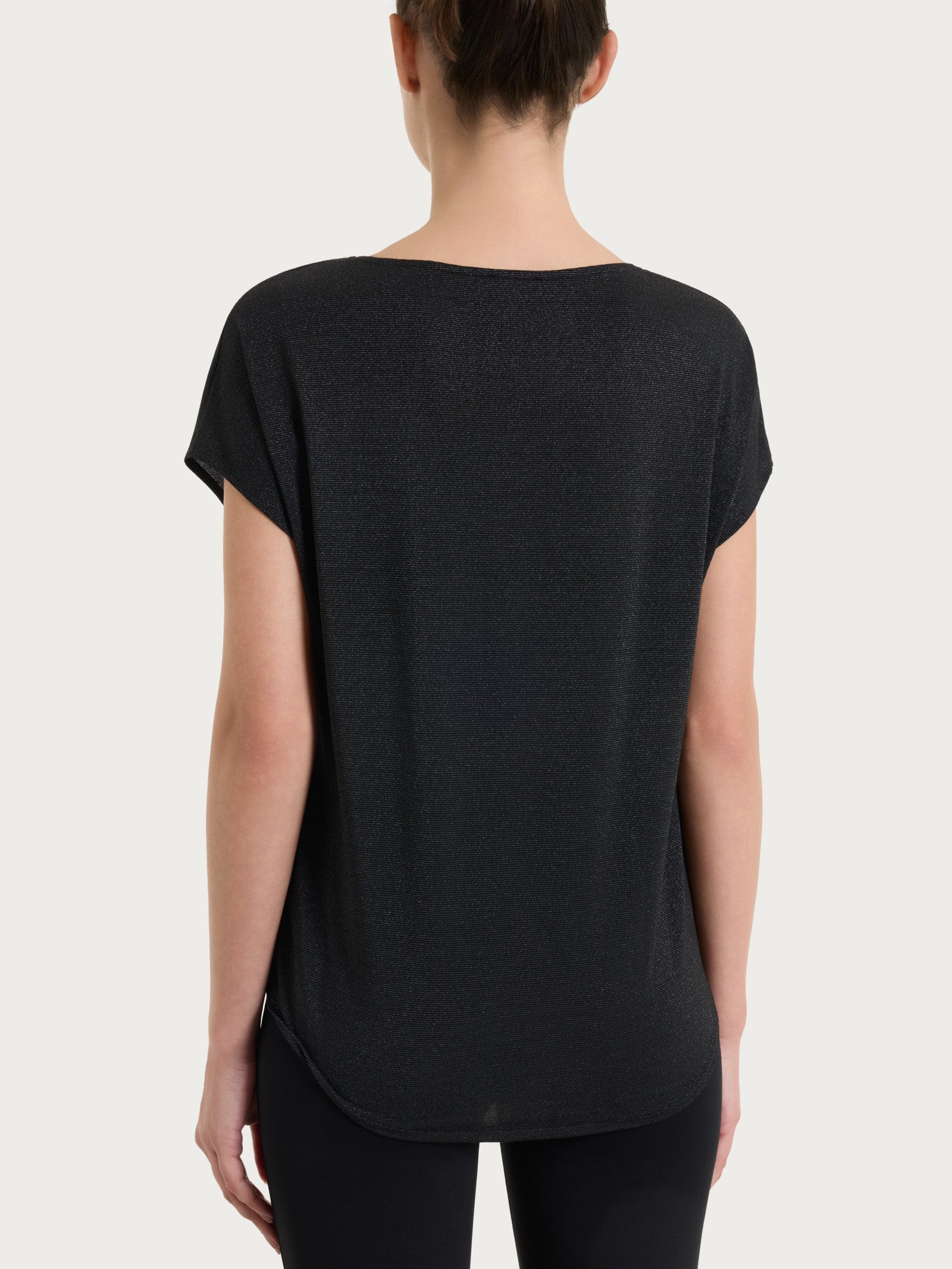 Maglietta con manica corta kimono in Summer Light Neri Donna - Ragno