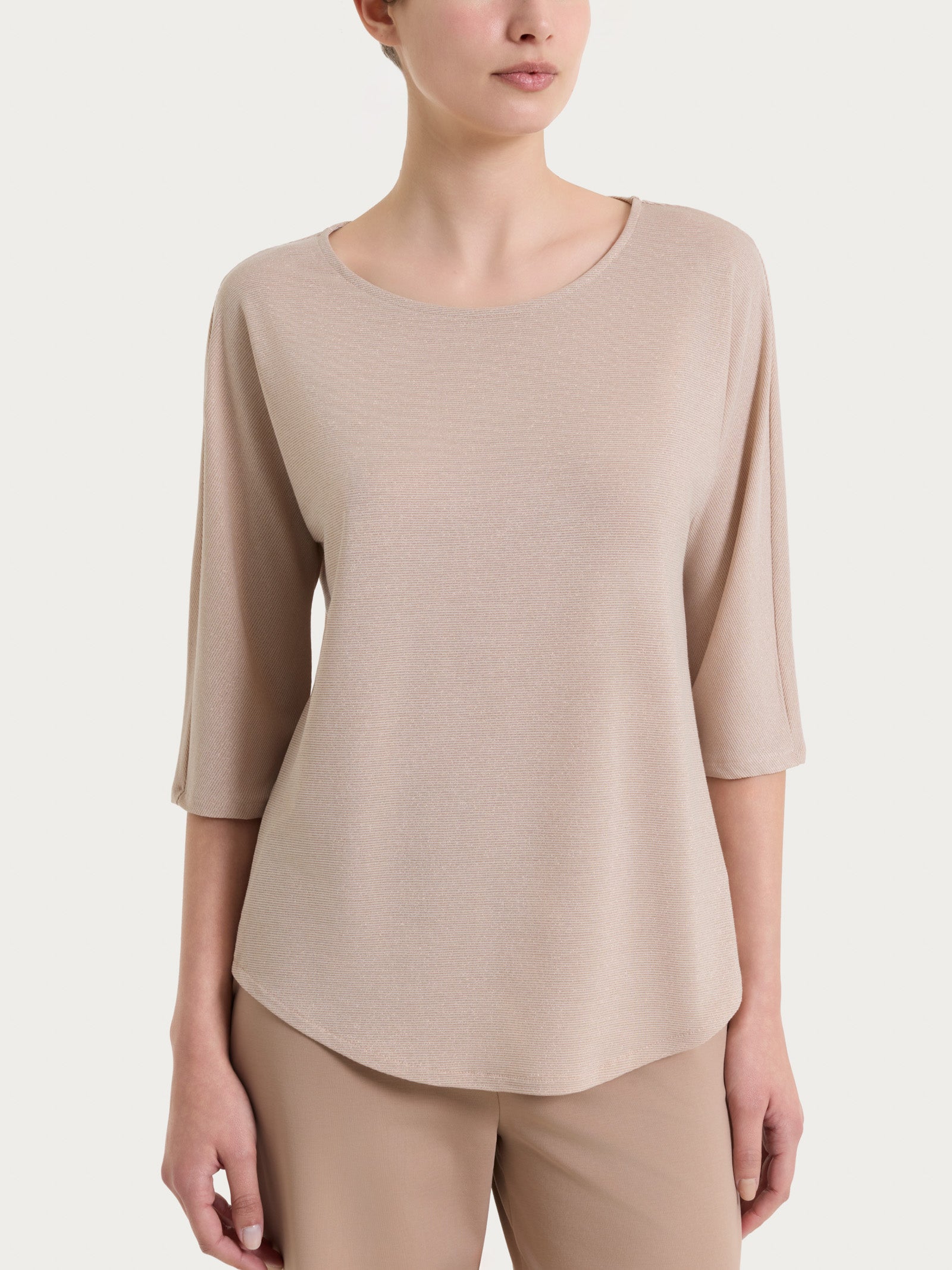 Maglietta con manica 3/4 kimono in Summer Light Marroni Donna - Ragno