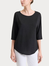 Maglietta con manica 3/4 kimono in Summer Light Neri Donna - Ragno