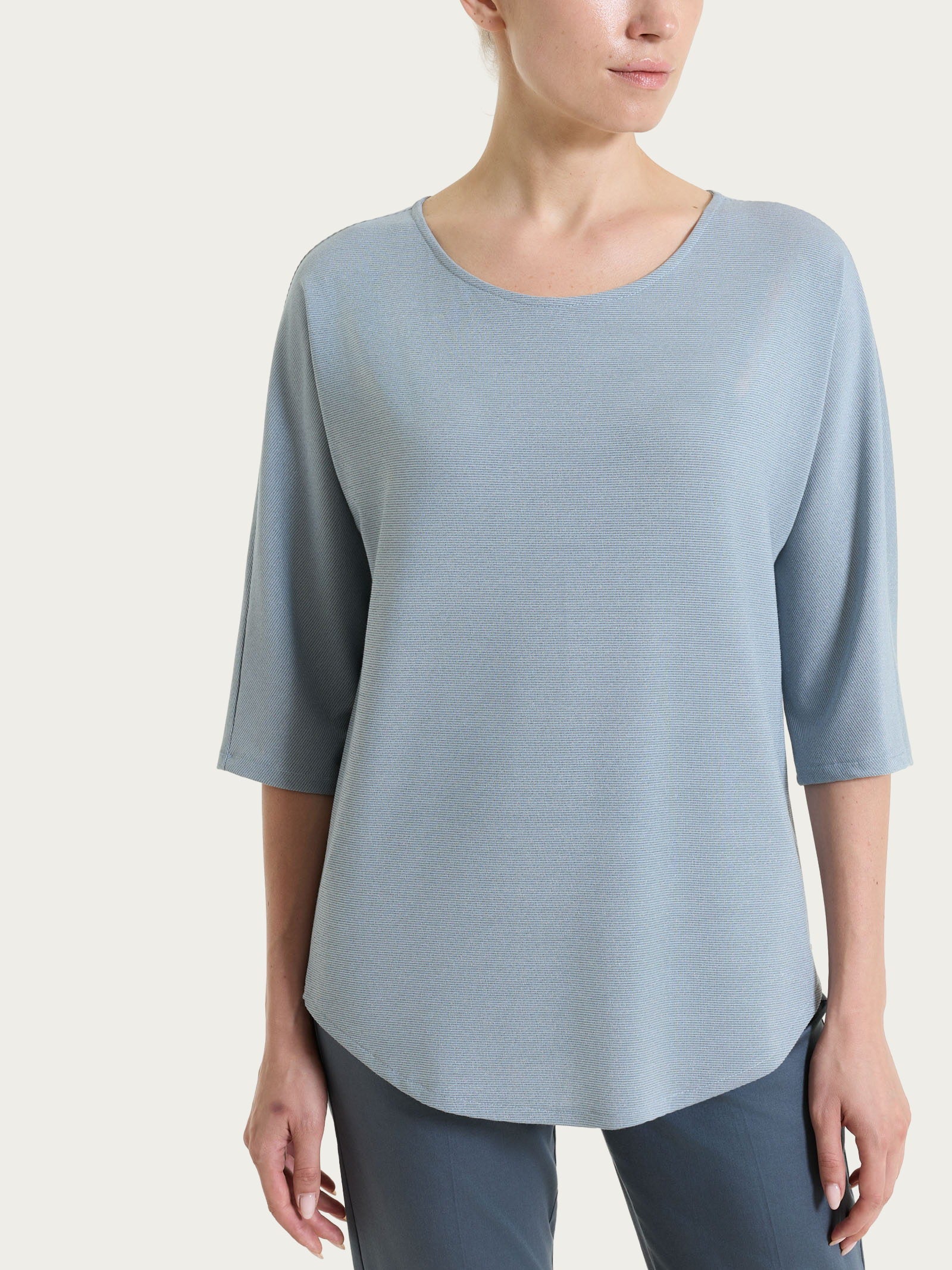 Maglietta con manica 3/4 kimono in Summer Light Blu Donna - Ragno