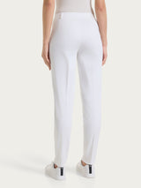 Pantalone chino slim con tasche in Satin Power Bianchi Donna - Ragno