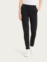 Pantalone chino slim con tasche in Satin Power Neri Donna - Ragno