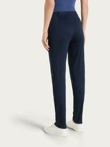 Pantalone chino slim con tasche in Satin Power Blu Donna - Ragno