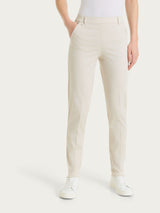 Pantalone chino slim con tasche in Satin Power Bianchi Donna - Ragno