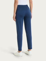 Pantalone chino slim con tasche in Satin Power Blu Donna - Ragno