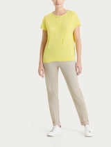 Pantalone chino slim con tasche in Satin Power Marroni Donna - Ragno