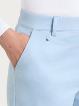 Pantalone chino slim con tasche in Satin Power Azzurri Donna - Ragno