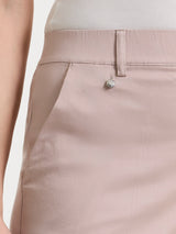 Pantalón chino con bolsillos en Satin Power rosa para mujer - Ragno