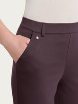 Pantalone chino slim con tasche in Satin Power Viola Donna - Ragno