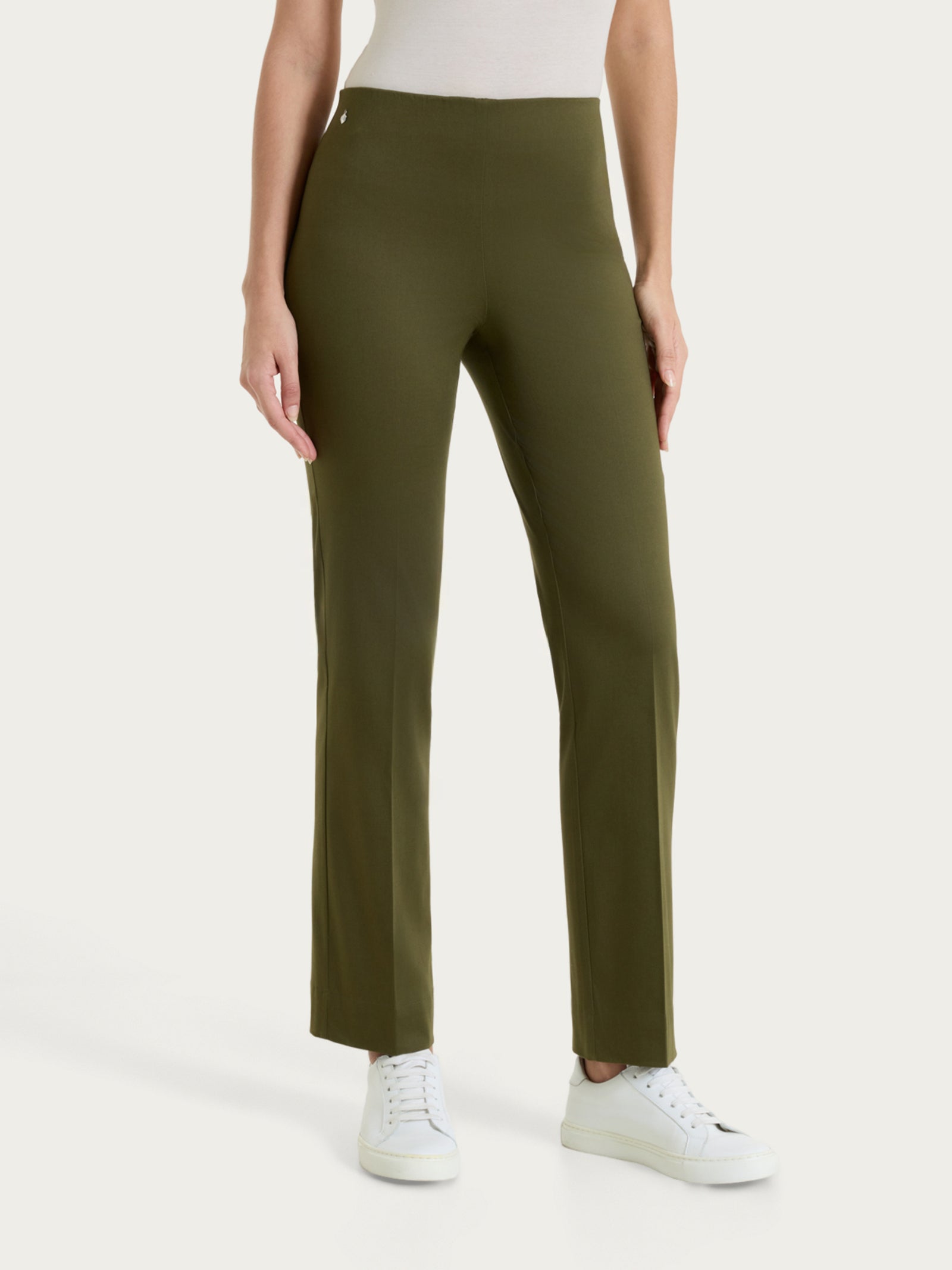 Pantalone capri dritto in Satin Power Verdi Donna - Ragno