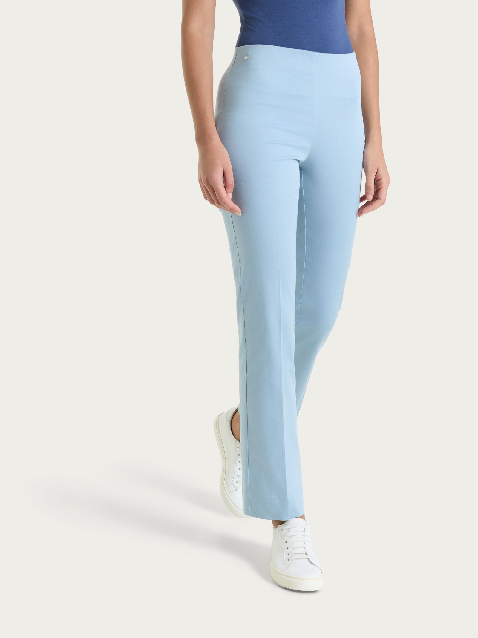 Pantalone capri dritto in Satin Power Azzurri Donna - Ragno