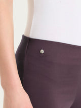 Pantalone capri dritto in Satin Power Viola Donna - Ragno