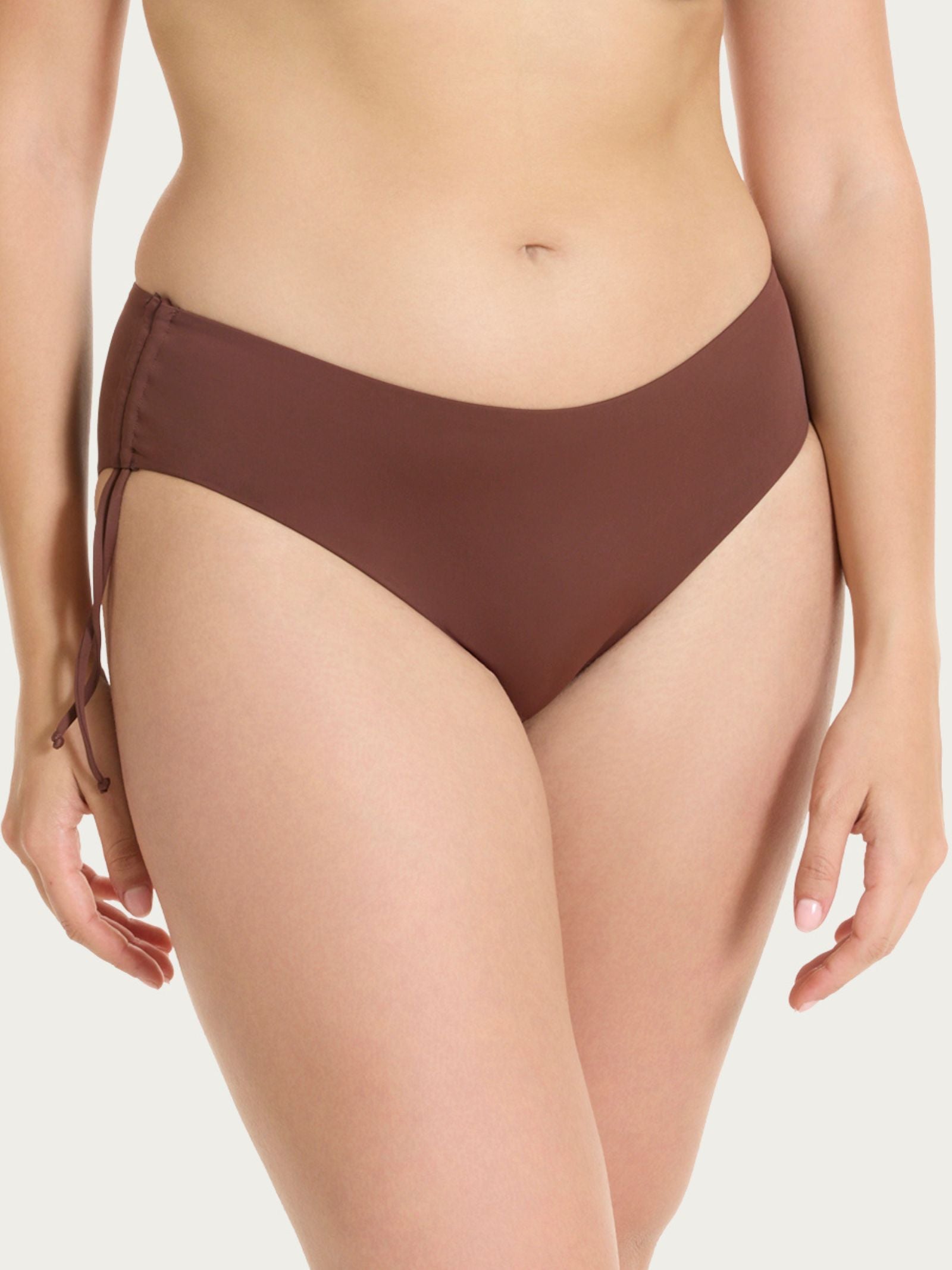 Slip regolabile in Microfibra Stretch Marroni Donna - Ragno