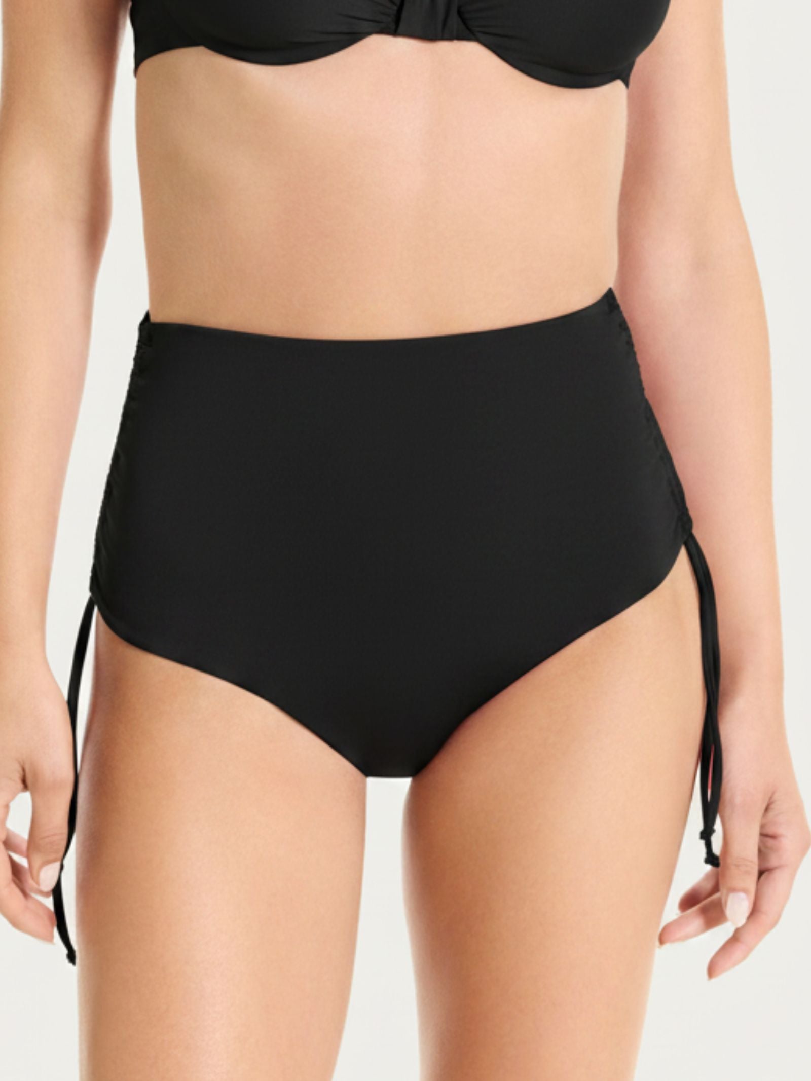 Slip alto regolabile in Microfibra Stretch Neri Donna - Ragno