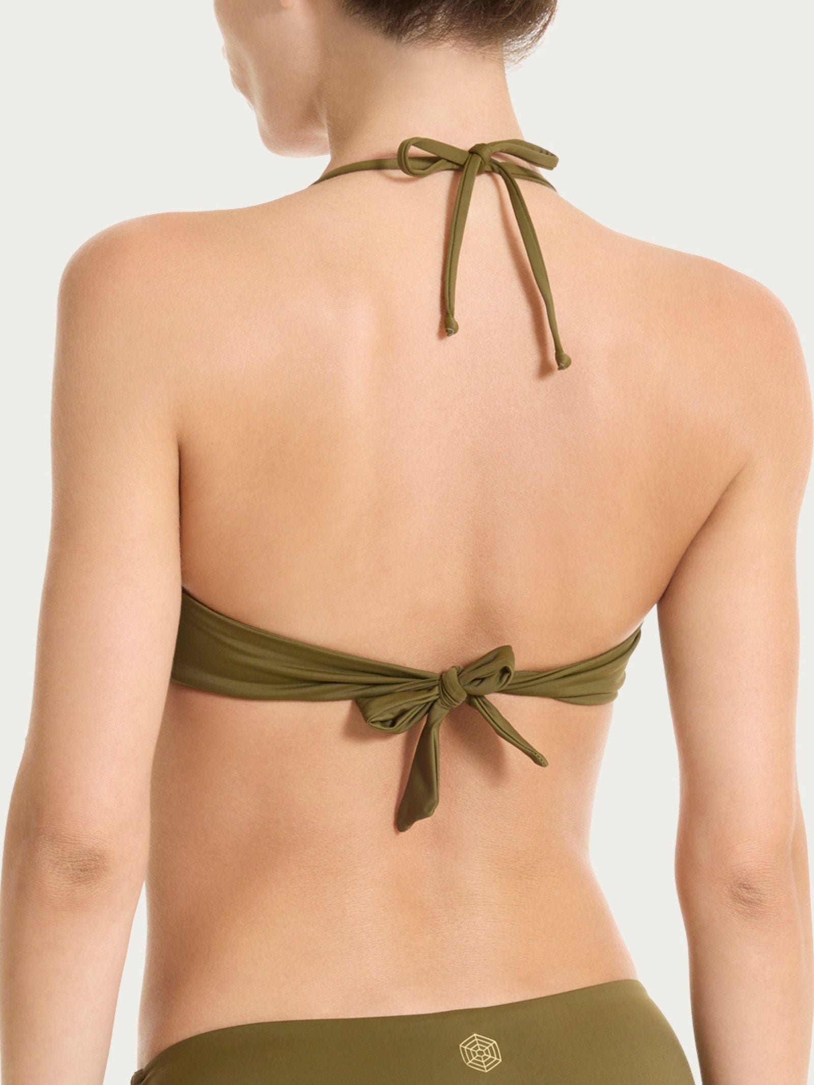 Reggiseno a fascia in Microfibra Stretch Verdi Donna - Ragno