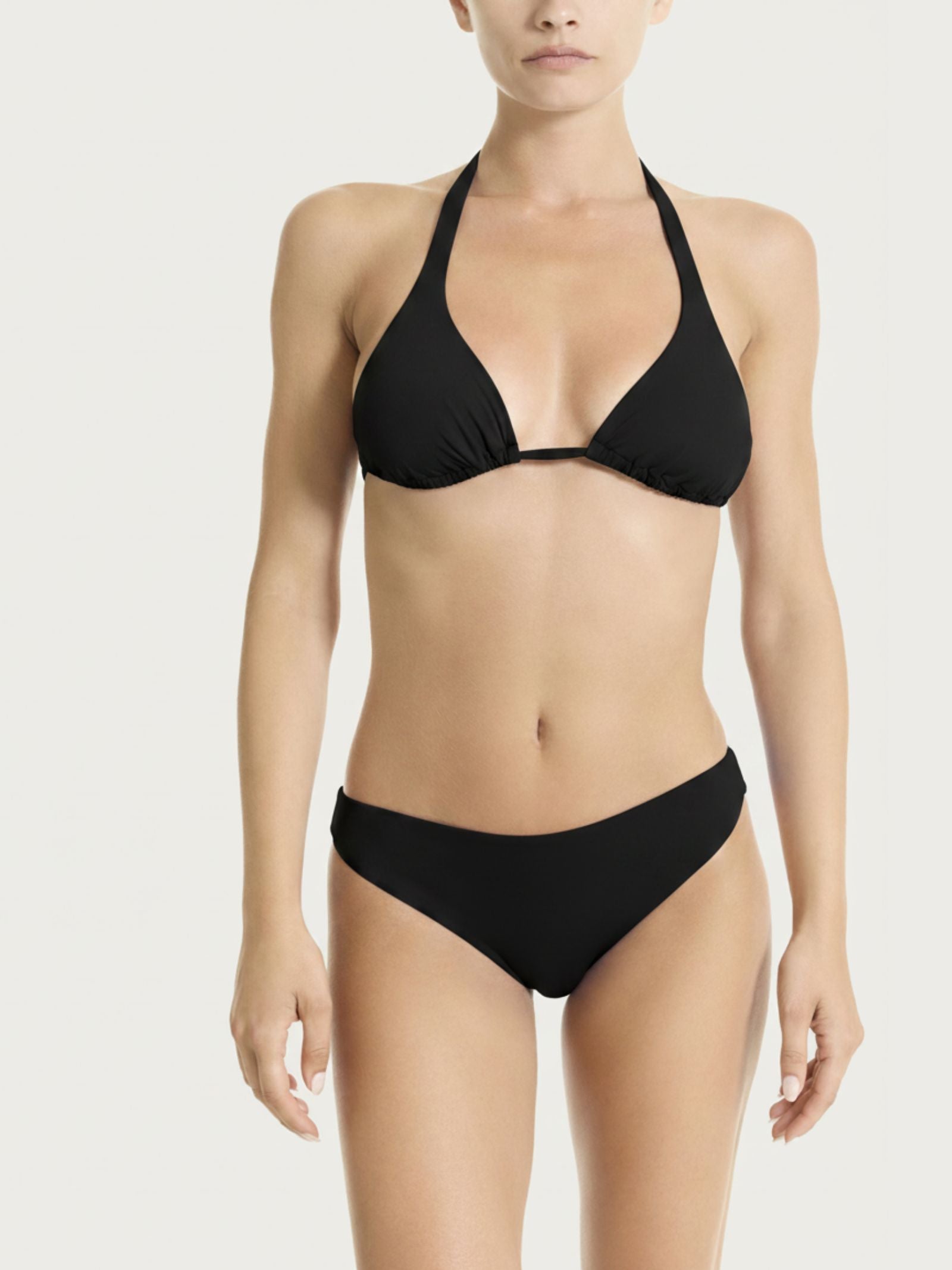Anpassbarer Triangel-BH aus Stretch-Mikrofaser Schwarz Damen - Ragno