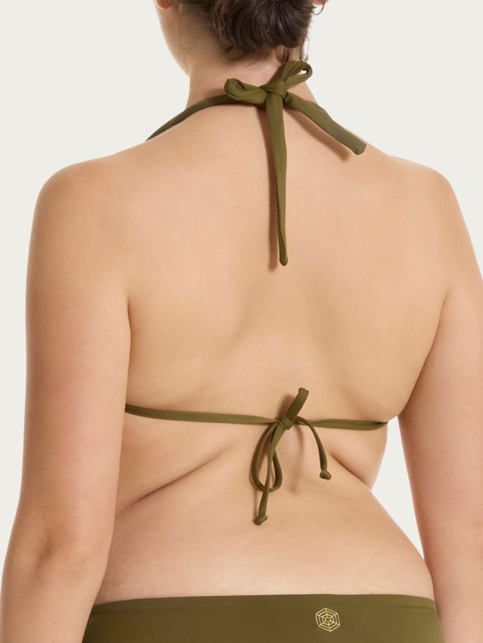 Sujetador triángulo personalizable de microfibra elástica verde Mujer - Ragno